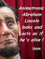 Animatronic Lincoln showcases the current state-of-the-art possibilities and its the first in a line of super-expressive figures called ''The Living Faces of History''.